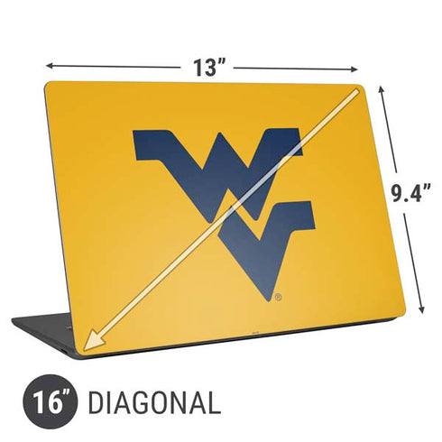 West Virginia University Yellow Background Universal Laptop 16in (13 x 9.4in) Skin